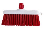Straatbezem kunststof pvc rood 50cm